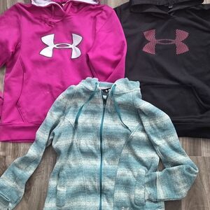 Under Armour Women's Hoodie Trio - Pink, Black, and Blue